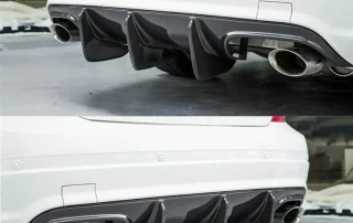 Aftermarket Auto Parts Carbon fiber Car Bumper rear diffuser universal for Mercedes-Benz W204