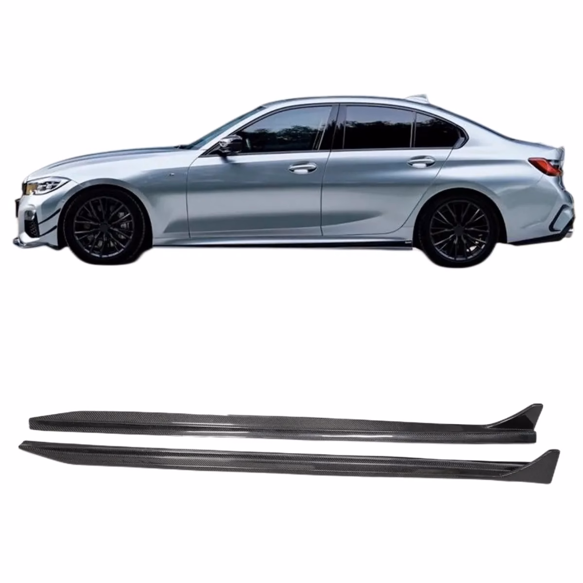 Carbon Fiber Seitenschweller Body Kit für BMW 3er G20 G28 Auto Seitenschweller Verlängerung