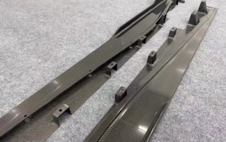 Vendita calda labbro anteriore secco in carbonio gonne laterali spoiler diffusore posteriore per Supra A90