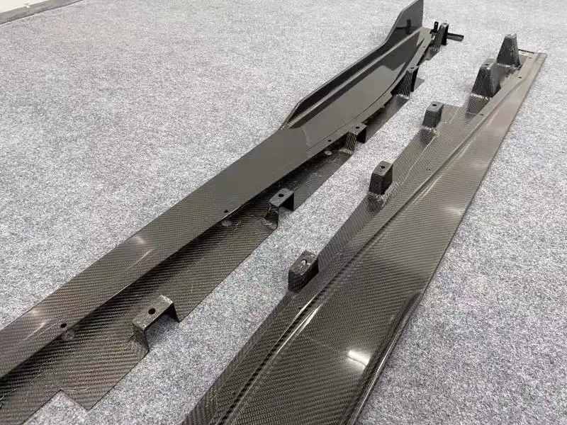 Vendita calda labbro anteriore secco in carbonio gonne laterali spoiler diffusore posteriore per Supra A90