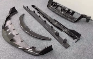 Vendita calda labbro anteriore secco in carbonio gonne laterali spoiler diffusore posteriore per Supra A90