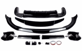 For Mercedes S-Class W223 Gloss Black Front Splitter Lip Rear Diffuser Body Kits