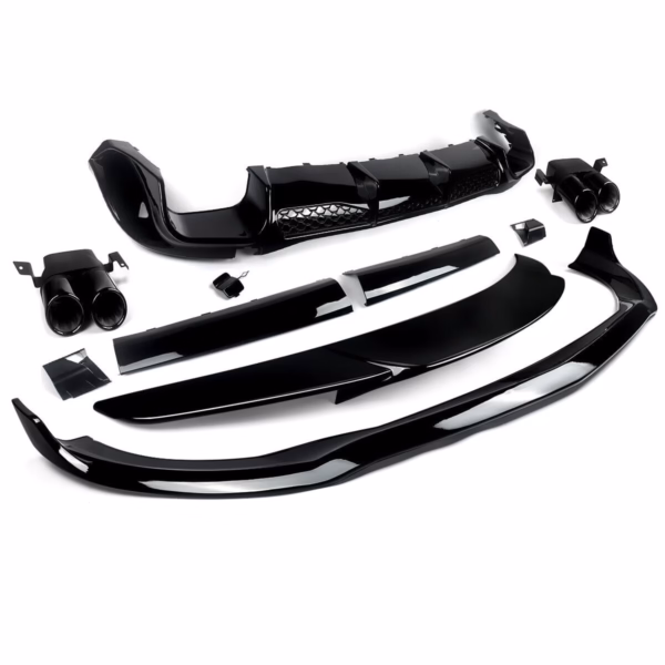 For Mercedes S-Class W223 Gloss Black Front Splitter Lip Rear Diffuser Body Kits