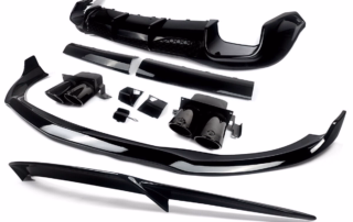 For Mercedes S-Class W223 Gloss Black Front Splitter Lip Rear Diffuser Body Kits