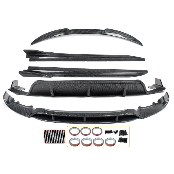 Front Splitter Rear Diffuser Spoiler Side Skirts Body Kit For BMW X6 F16